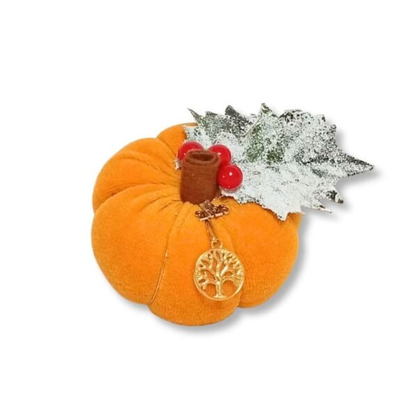 Βελούδινη κολοκύθα γούρι Μουσταρδί (9cm)