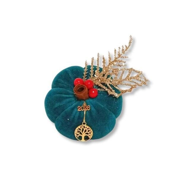 Βελούδινη κολοκύθα γούρι Πετρόλ (9cm)