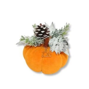 Βελούδινη κολοκύθα γούρι Μουσταρδί (12cm)