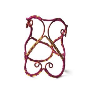 Βραχιόλι Μανσέτα Χαλκού Ρυθμιζόμενο Τρίχρωμο, Κεραμιδί, χρυσό, Magenta