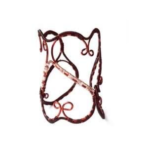 ΡυθμιζόμενοΒραχιόλι Μανσέτα Χαλκού, Κεραμιδί, μαύρο, ασημί