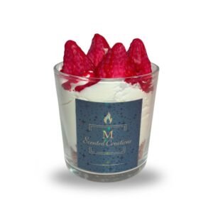 Κερί cheesecake σε γυάλινο δοχείο