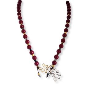 Χειροποίητο κολιέ με ημιπολύτιμες πέτρες