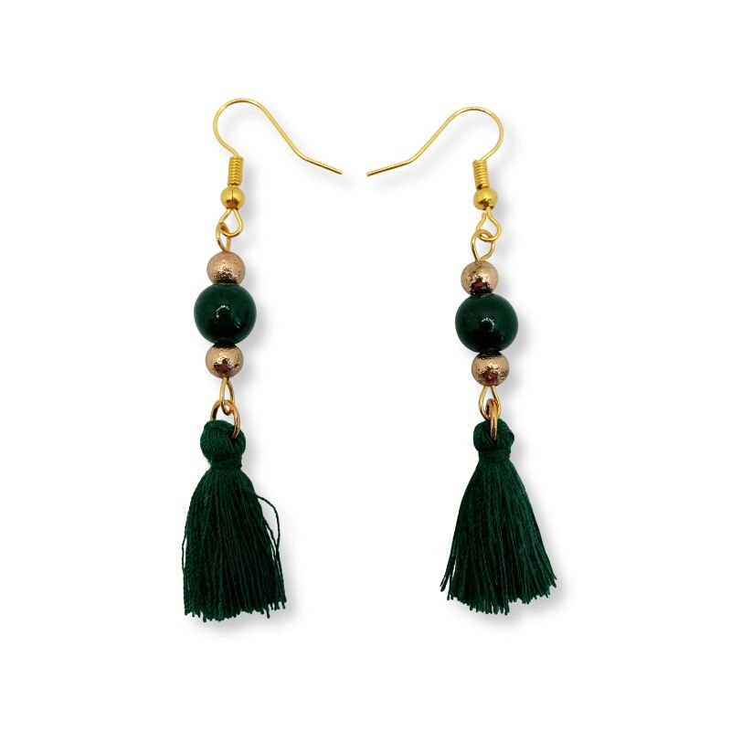 Skoylarikia-foynta-prasino-chaolitis-lava-lena’sdreamart Χειροποίητα κρεμαστά σκουλαρίκια με ημιπολύτιμες πέτρες και φούντες