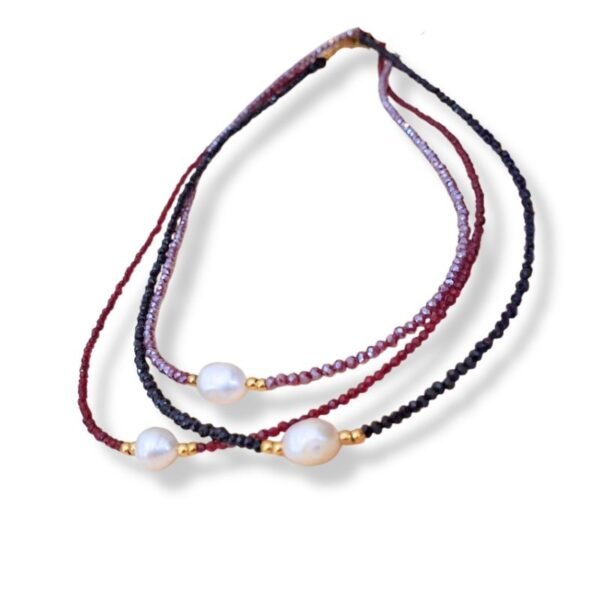 Κολιέ με μαργαριτάρι καλλιέργειας και Κρυσταλλάκια