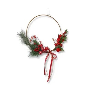 Χριστουγεννιάτικο Στεφάνι διακοσμητικό με γκι