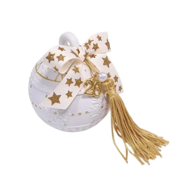 Χριστουγεννιάτικη μπάλα γούρι 2026 (8εκ)