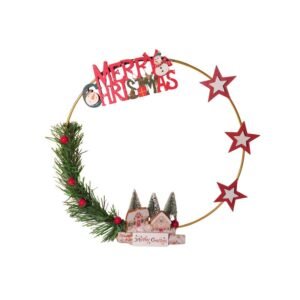 Χριστουγεννιάτικο Στεφανάκι Vintage "MERRY CHRISTMAS"