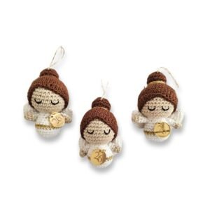 Γούρι/στολίδι πλεκτό αγγελάκι amigurumi