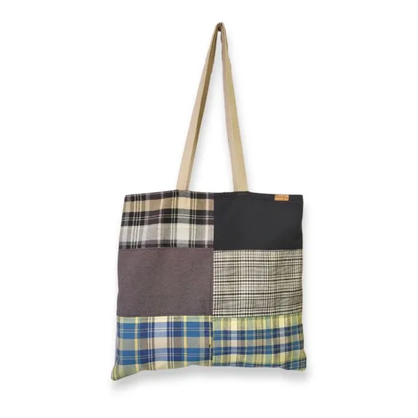 Υφασμάτινη Τσάντα / Tote Bag Patchwork beige