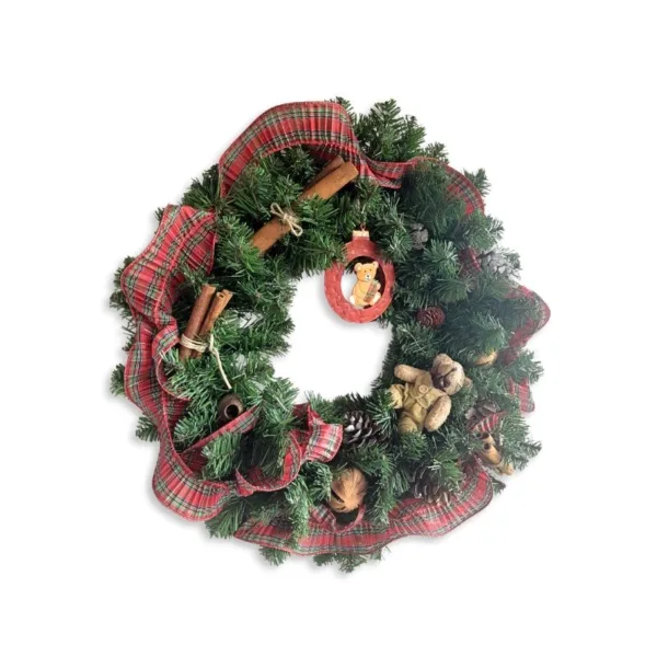 Χριστουγεννιάτικο στεφάνι με φυσικά στοιχεία