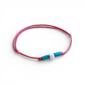 Μάρτης unisex με πετρόλ και λευκές χάντρες