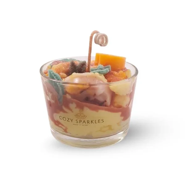 Κερί σόγιας με βαφλίτσες και φύλλα