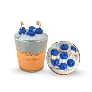 Κερί σε ποτήρι με Μύρτιλα