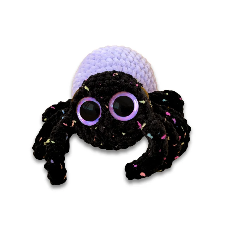 big-spider-black-lilac-puntobajo-1 Βελουτέ πλεκτή αράχνη λιλά μαύρο