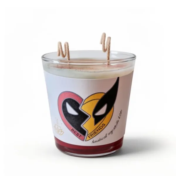 Κερί σόγιας σε γυάλινο δοχείο