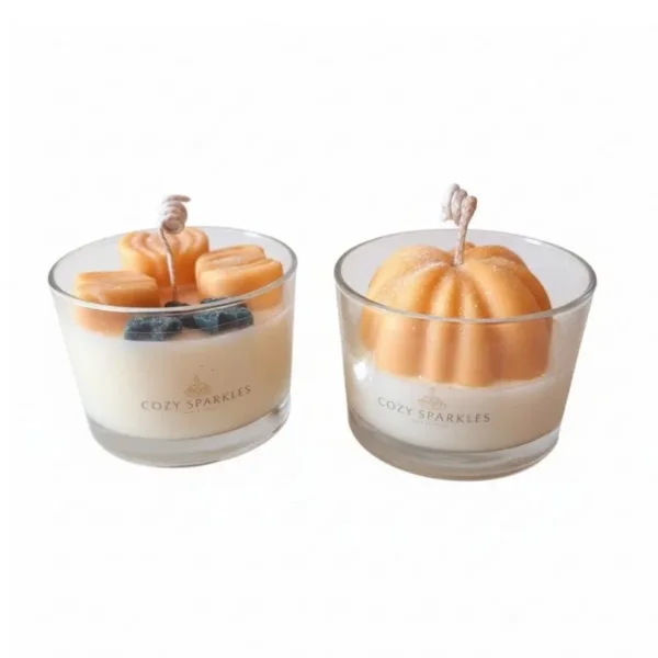 Φθινοπωρινά κεριά σόγιας με κολοκύθες