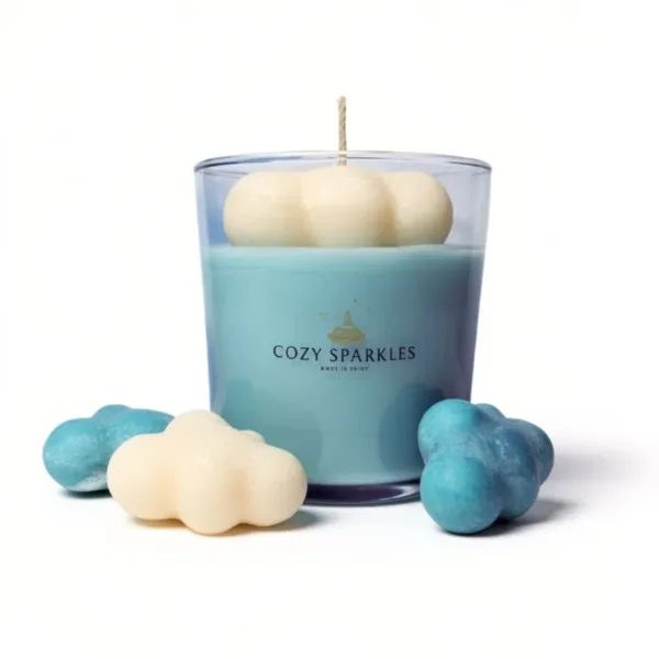 Κερί σόγιας σε ποτήρι με Σύννεφo