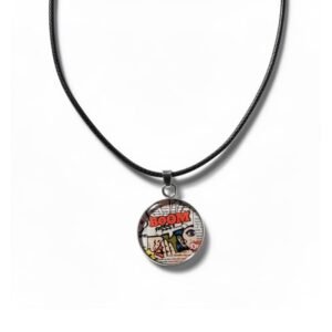 Κολιέ με μενταγιόν από υγρό γυαλί και φιγούρα κόμικς - Boom