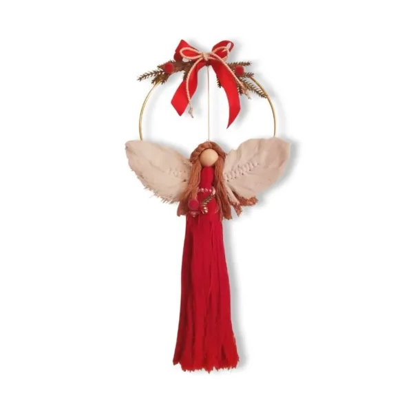 Διακοσμητικό Άγγελος με στεφάνι