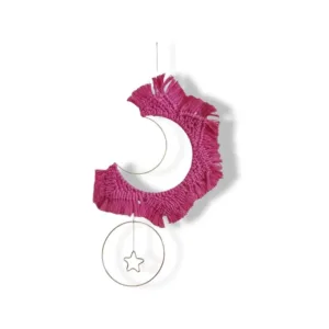 Επιτοίχιο διακοσμητικό φεγγάρι με μακραμέ