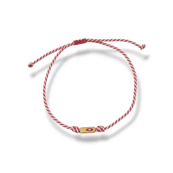 Μαρτάκι unisex με ορθογώνιο μεταλλικό ματάκι