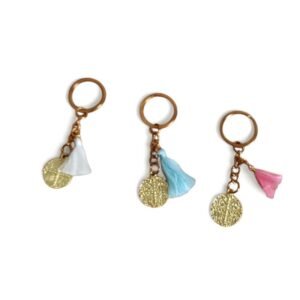 Μαρτυρικό Βάπτισης Μπρελόκ με Χρυσό Κωνσταντινάτο & Φουντίτσα (ελαχ.25τμχ.)