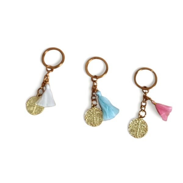 Μαρτυρικό Βάπτισης Μπρελόκ με Χρυσό Κωνσταντινάτο & Φουντίτσα (ελαχ.25τμχ.)