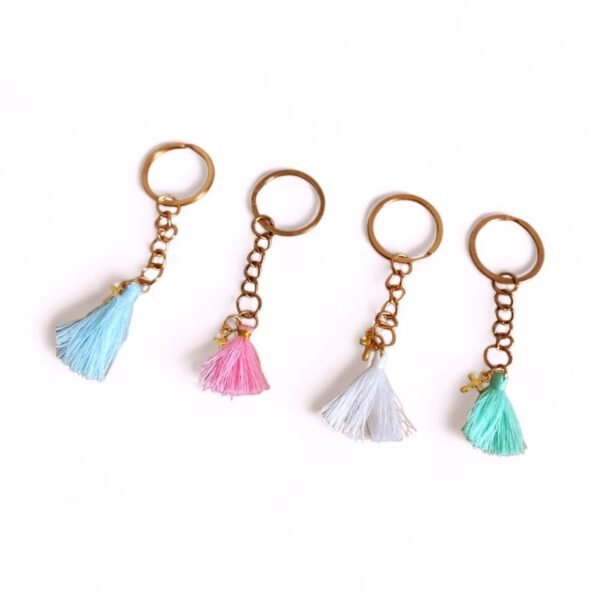 Μαρτυρικά Μπρελόκ Βάπτισης με Φουντίτσα & Χρυσό Σταυρό (ελάχ.25τμχ.)