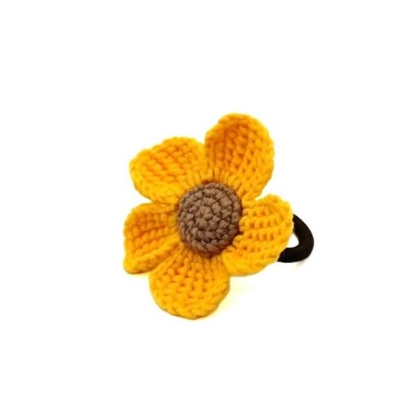 Λαστιχάκι με πλεκτό λουλούδι