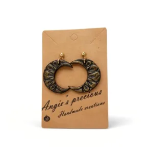 Σκουλαρίκια μισοφέγγαρο από πηλό