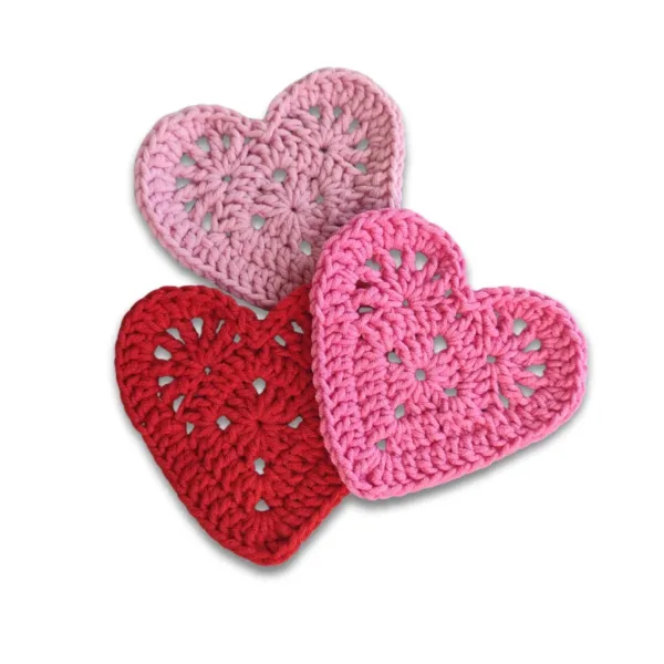 Σετ σουβέρ καρδιά σε τρία χρώματα