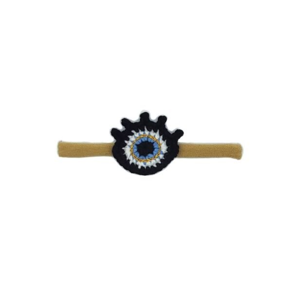 Βρεφική κορδέλα με πλεκτό μάτι