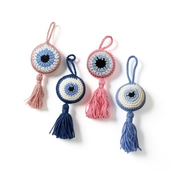 Πλεκτό μικρό ματάκι, διακοσμητικό, 5εκ.