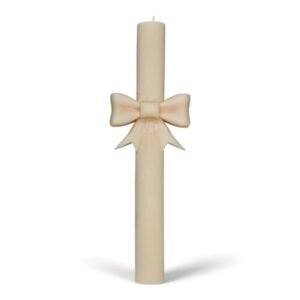 Λαμπάδα wax melt 2 σε 1 με φιόγκο από Φυσικό Κερί Ελαιοκράμβης