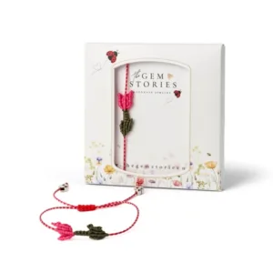 Μαρτάκι Μακραμέ με Τουλίπα (Ροζ)