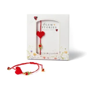 Μαρτάκι Μακραμέ με Καρδιά και Τουλίπα