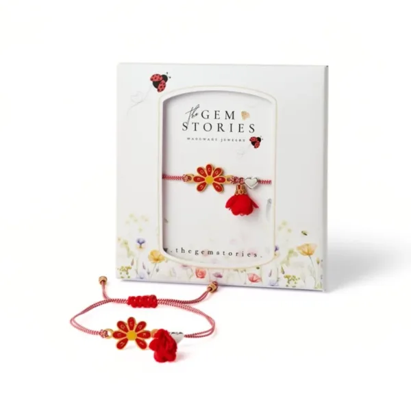 Μαρτάκι Μακραμέ με Λουλούδι και Φούντα