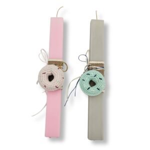 Αρωματική λαμπάδα με μπρελόκ donat