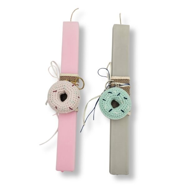 Αρωματική λαμπάδα με μπρελόκ donat