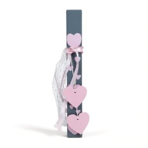 Λαμπάδα Ξύλινες Καρδούλες