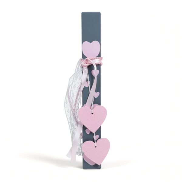 Λαμπάδα Ξύλινες Καρδούλες