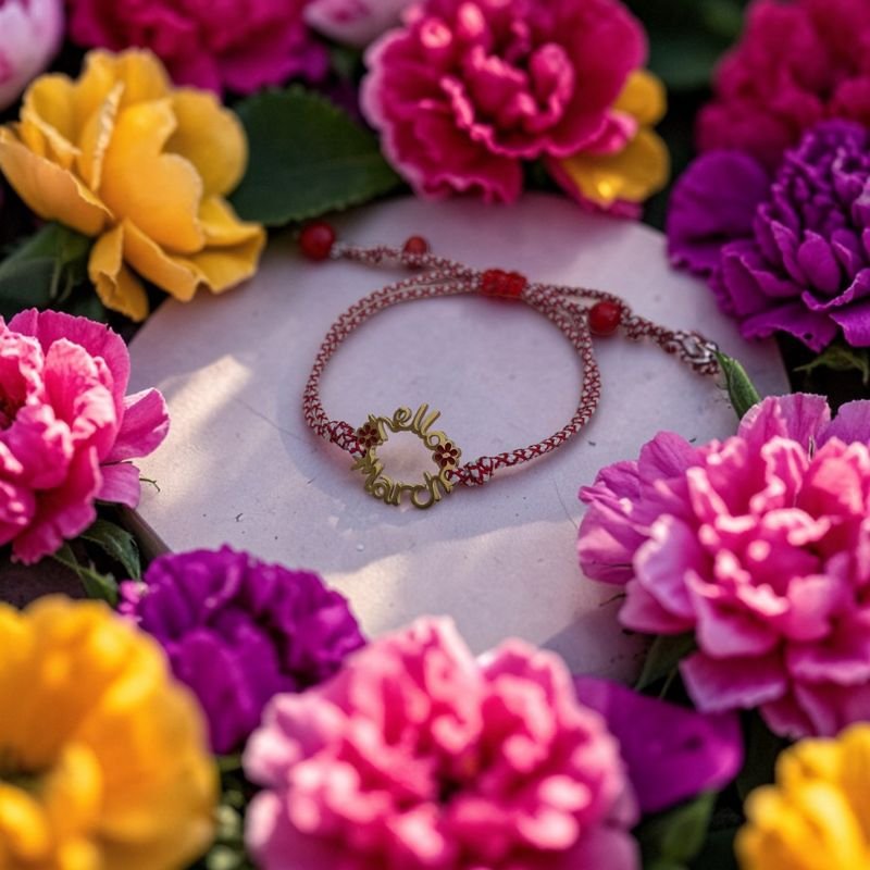 Xeiropoiito martaki vraxiolaki me xryso atsalinostefani Martis -by Cristine only (2)