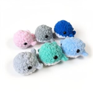 Πλεκτό Amigurumi βελουτέ Φάλαινα