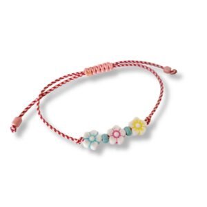 Βραχιόλι μαρτάκι με λουλουδάκια