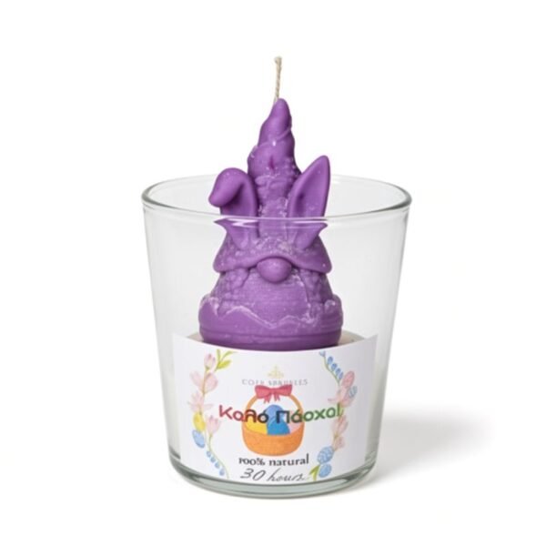 Πασχαλινό κερί σε ποτήρι με νάνο