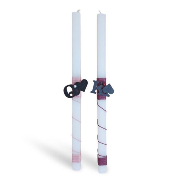 Λαμπάδες σετ για ζευγάρι Ρήγας & Ντάμα