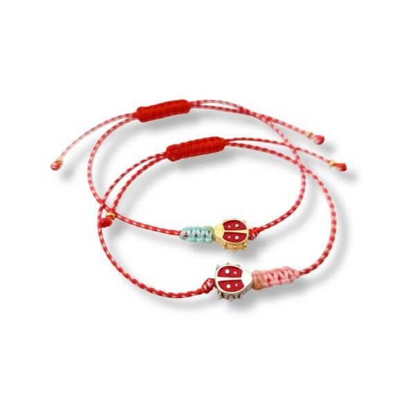 Σετ βραχιόλια Μάρτης για μαμά και κόρη ή best friends με πασχαλίτσες