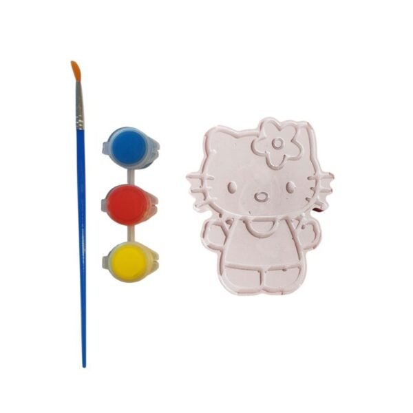 Σετ δώρου παιδικό με δαχτυλομπογιές και πινέλο, Γατούλα