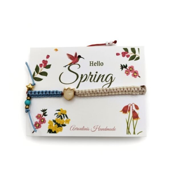 Βραχιόλι Μακραμέ Τουλίπα